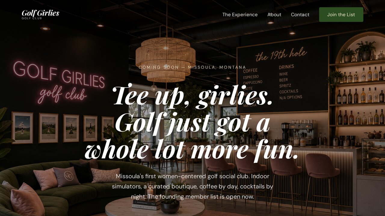 Golf Girlies Golf Club homepage